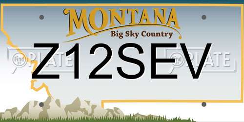 Z12SEV Montana License Plate