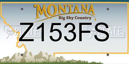 Z153FS Montana License Plate