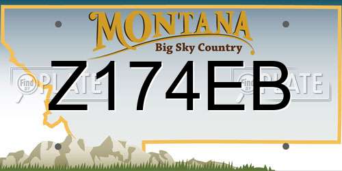 Z174EB Montana License Plate