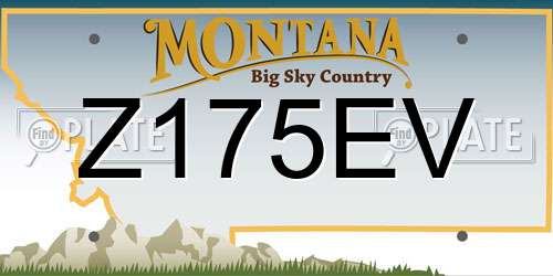 Z175EV Montana License Plate