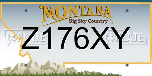Z176XY Montana License Plate