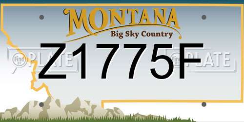 Z1775F Montana License Plate