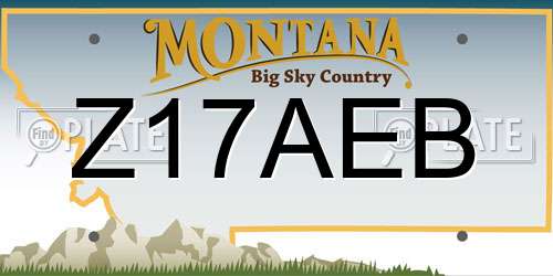 Z17AEB Montana License Plate