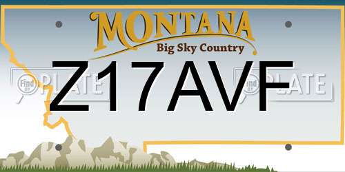 Z17AVF Montana License Plate