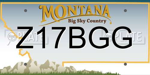 Z17BGG Montana License Plate