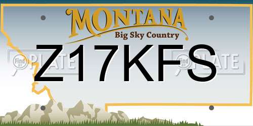 Z17KFS Montana License Plate