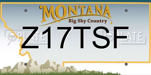 Z17TSF Montana License Plate