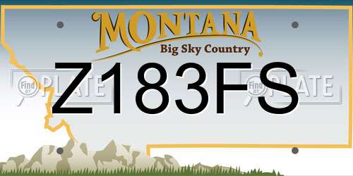 Z183FS Montana License Plate