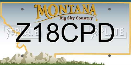 Z18CPD Montana License Plate
