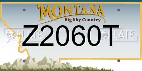 Z2060T Montana License Plate