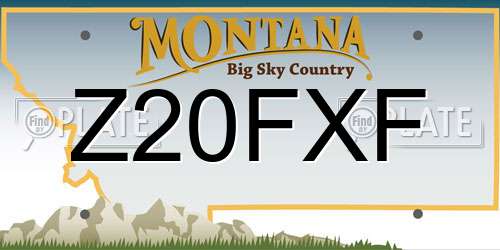 Z20FXF Montana License Plate