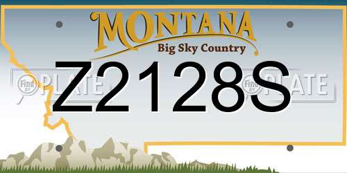 Z2128S Montana License Plate