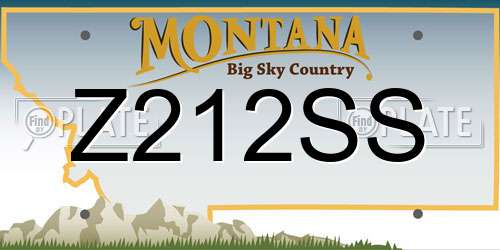 Z212SS Montana License Plate