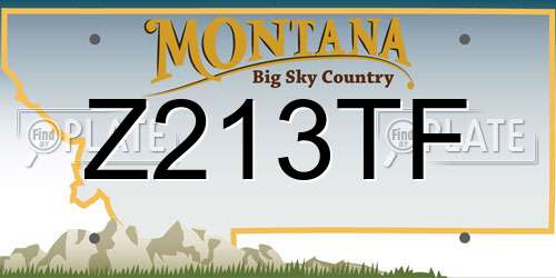 Z213TF Montana License Plate