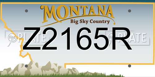 Z2165R Montana License Plate