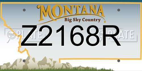 Z2168R Montana License Plate