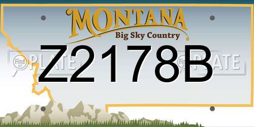 Z2178B Montana License Plate