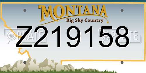 Z219158 Montana License Plate