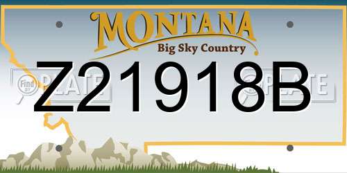 Z21918B Montana License Plate