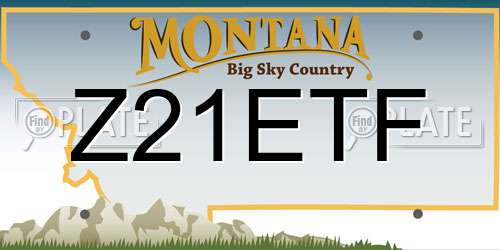 Z21ETF Montana License Plate