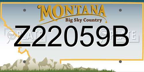 Z22059B Montana License Plate