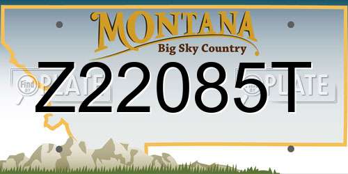 Z22085T Montana License Plate