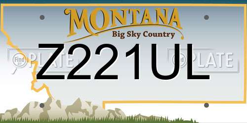 Z221UL Montana License Plate