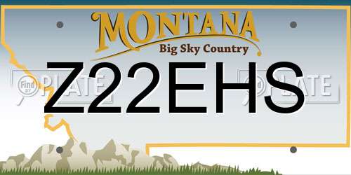 Z22EHS Montana License Plate
