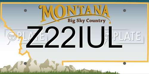 Z22IUL Montana License Plate
