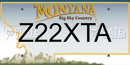 Z22XTA Montana License Plate