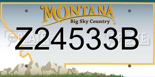 Z24533B Montana License Plate
