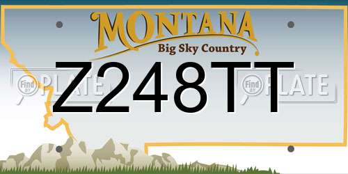 Z248TT Montana License Plate