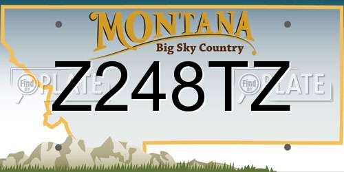 Z248TZ Montana License Plate