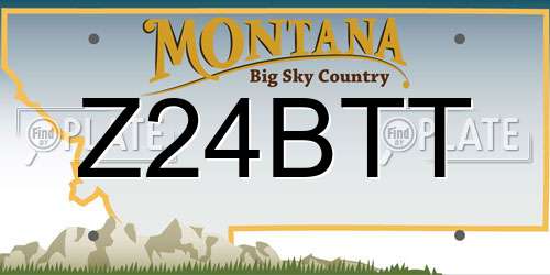 Z24BTT Montana License Plate