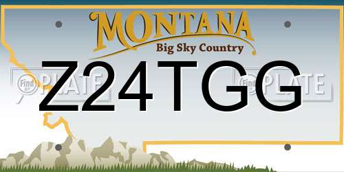 Z24TGG Montana License Plate