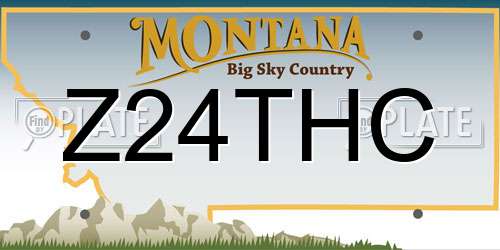 Z24THC Montana License Plate