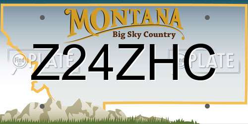 Z24ZHC Montana License Plate
