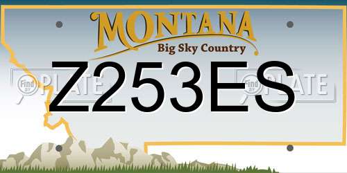 Z253ES Montana License Plate