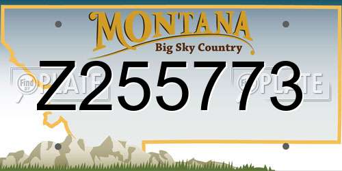 Z255773 Montana License Plate
