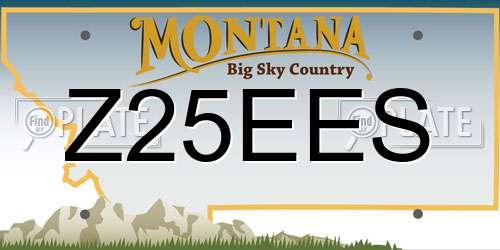 Z25EES Montana License Plate