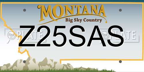 Z25SAS Montana License Plate