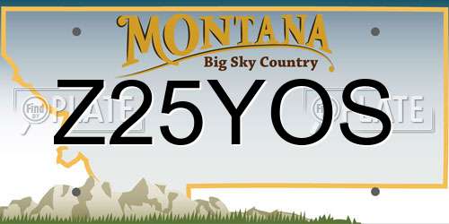 Z25YOS Montana License Plate