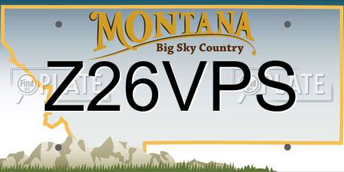 Z26VPS Montana License Plate