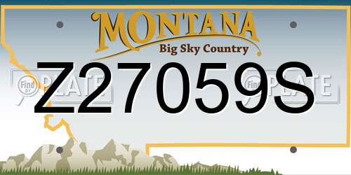 Z27059S Montana License Plate