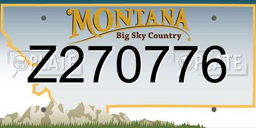 Z270776 Montana License Plate