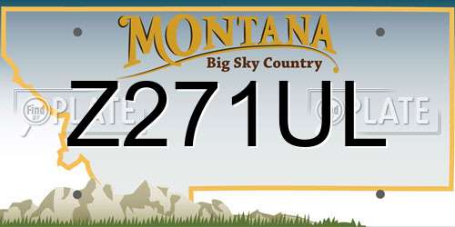 Z271UL Montana License Plate
