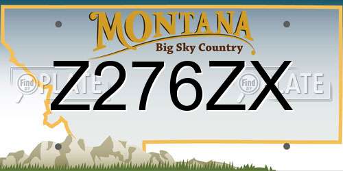 Z276ZX Montana License Plate