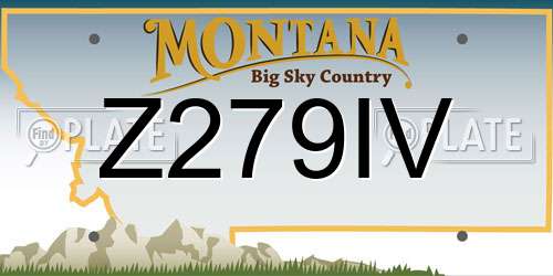 Z279IV Montana License Plate