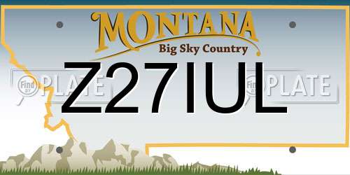 Z27IUL Montana License Plate