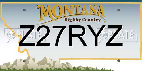 Z27RYZ Montana License Plate